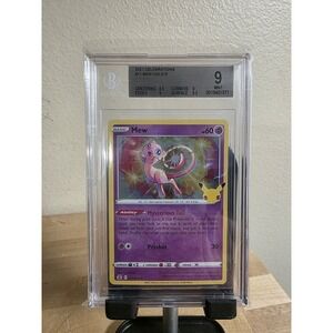 Pokémon TCG Mew Holo Rare Card 11/25 Celebrations BGS 9 Mint
